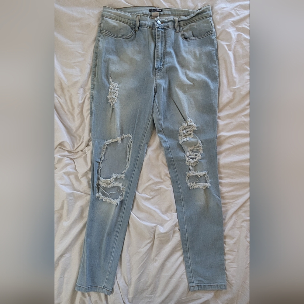 Fashion nova distressed denim